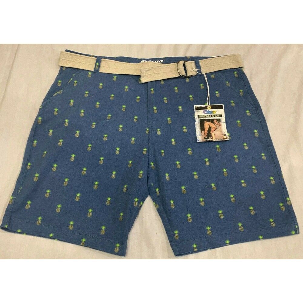 NWT PLUGG MENS STRETCH PINEAPPLE SHORTS SIZE 44